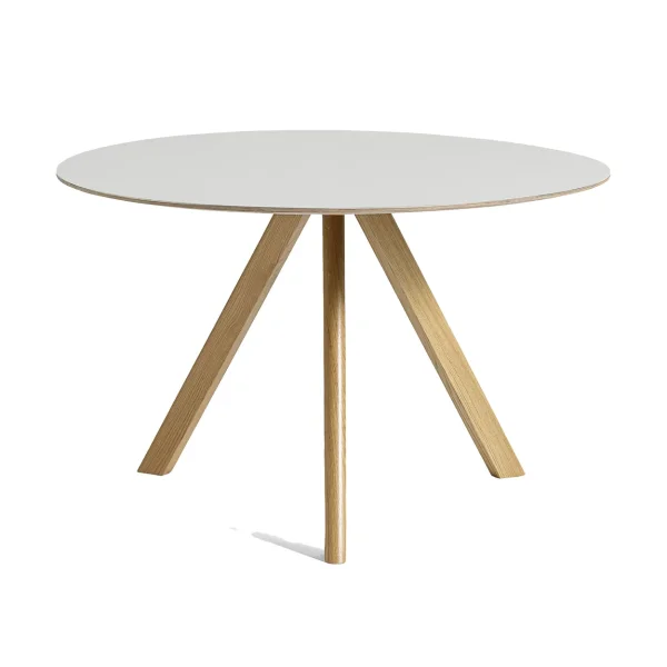 HAY CPH20 2.0 dining table Ø120 cm Off white linoleum-lacq. oak