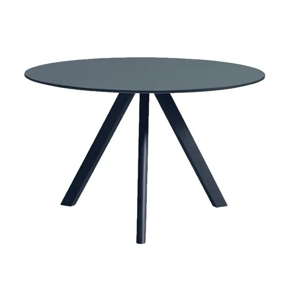 HAY CPH20 2.0 dining table Ø120 cm Smokey blue linoleum-deep blue