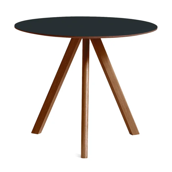 HAY CPH20 2.0 dining table Ø90 cm Black laminate-walnut