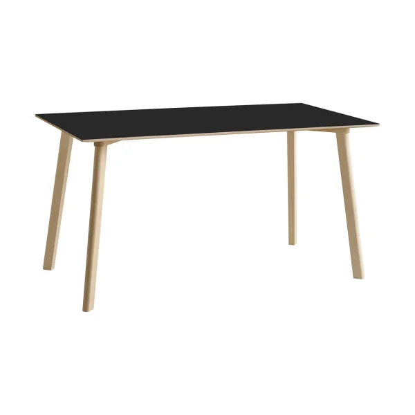 HAY CPH210 Deux 2.0 table 75x140 cm Black laminate-untreated beech
