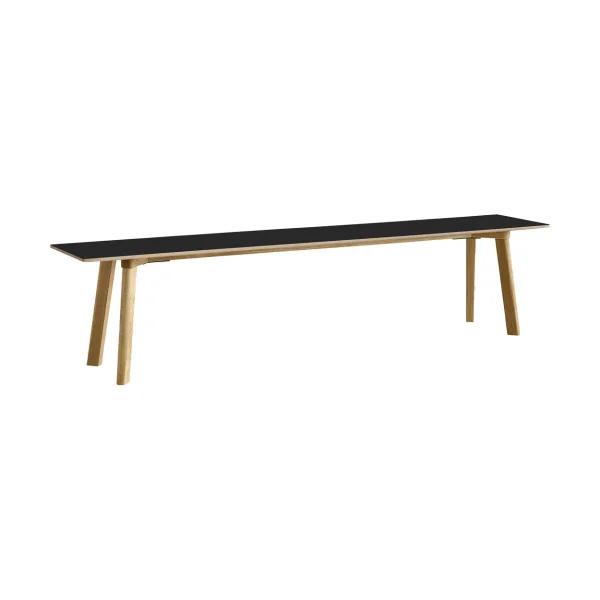 HAY CPH215 Deux 2.0 bench 200 cm Black laminate-lacquered oak