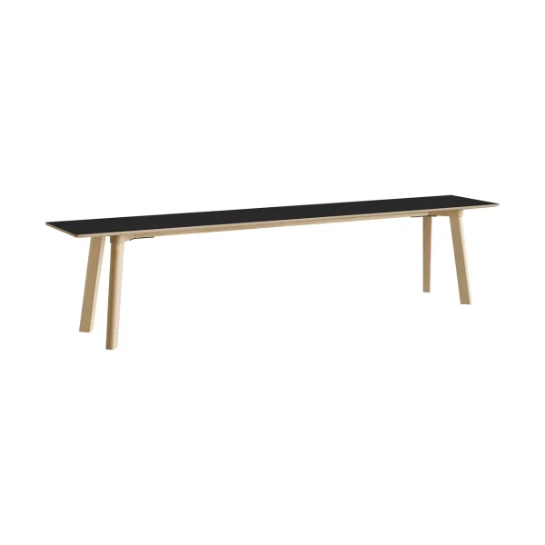 HAY CPH215 Deux 2.0 bench 200 cm Black laminate-untreated beech