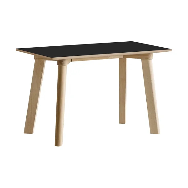 HAY CPH215 Deux 2.0 bench 75 cm Black laminate-untreated beech