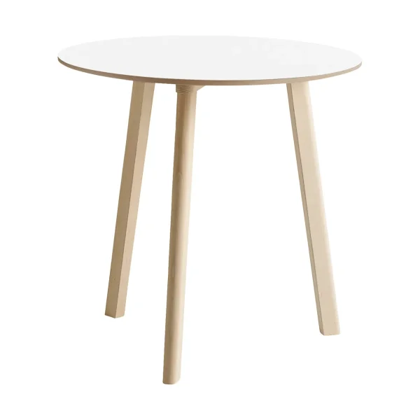 HAY CPH220 Deux 2.0 table Ø75 cm Pearl white-untreated beech