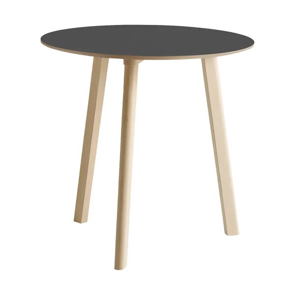 HAY CPH220 Deux 2.0 table Ø75 cm Stone grey-untreated beech