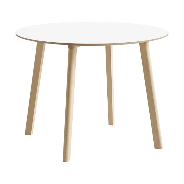 HAY CPH220 Deux 2.0 table Ø98 cm Pearl white-untreated beech