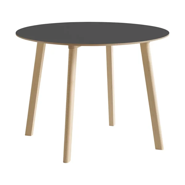 HAY CPH220 Deux 2.0 table Ø98 cm Stone grey-untreated beech