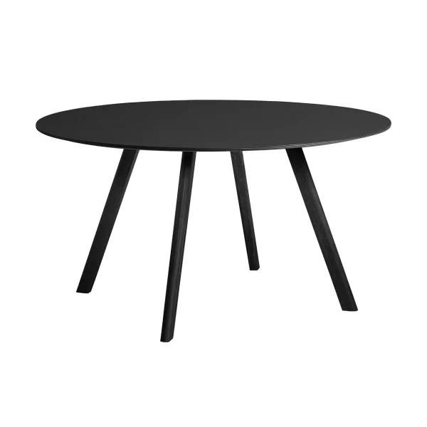 HAY CPH25 2.0 dining table Ø140 cm Black laminate-lacquered oak