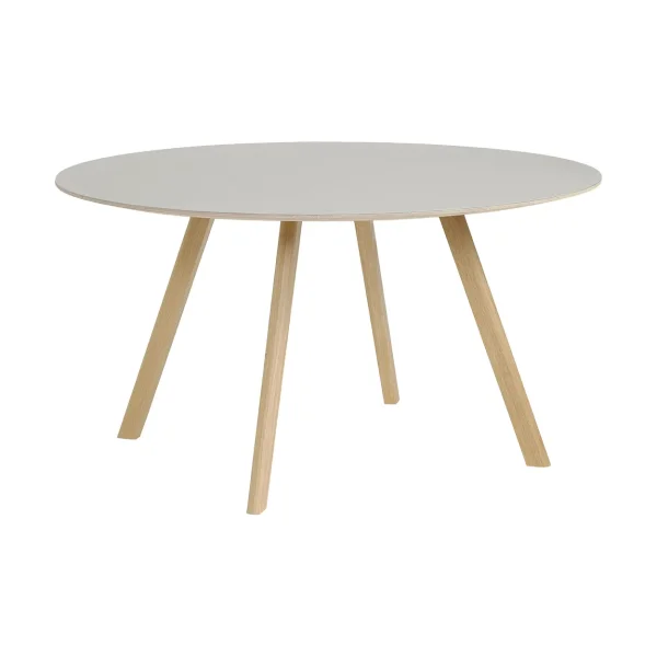 HAY CPH25 2.0 dining table Ø140 cm Off white linoleum-lacq. oak