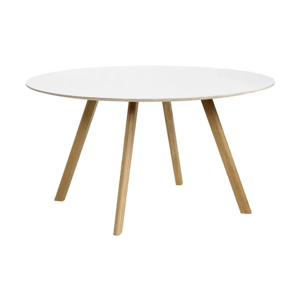 HAY CPH25 2.0 dining table Ø140 cm White laminate-lacquered oak