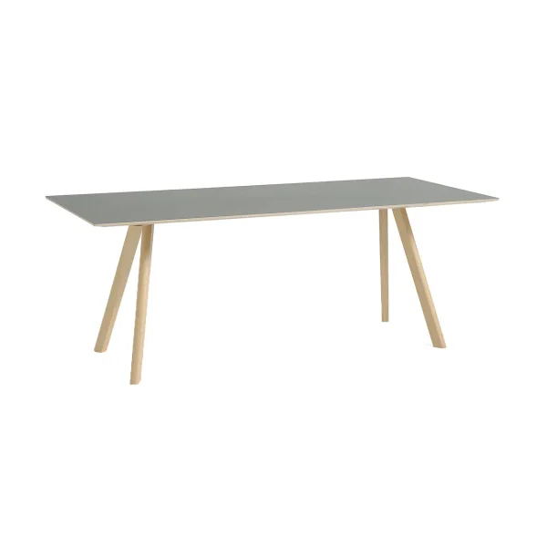 HAY CPH30 2.0 dining table 90x200 cm Grey linoleum-lacquered oak