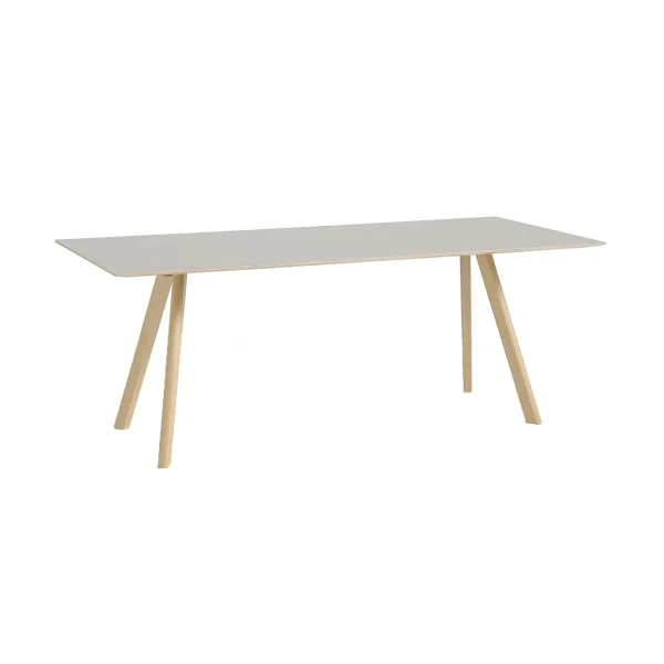 HAY CPH30 2.0 dining table 90x200 cm Off white linoleum-lacq. oak