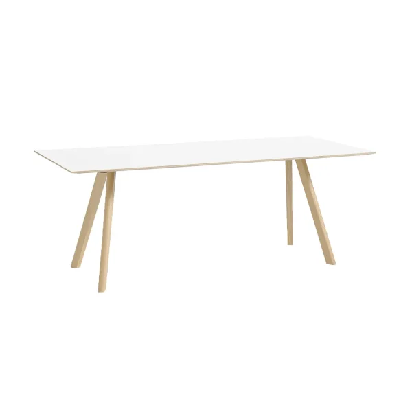 HAY CPH30 2.0 dining table 90x200 cm White laminate-lacquered oak