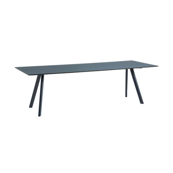 HAY CPH30 2.0 dining table 90x250 cm Smokey blue linoleum-Deep blue