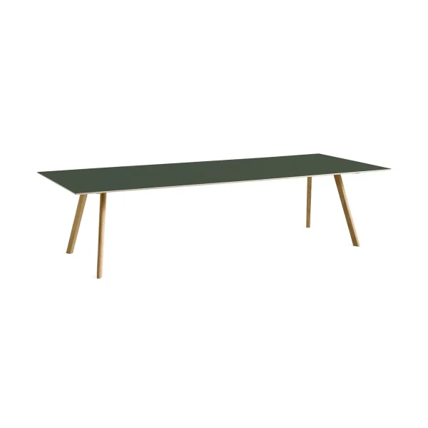 HAY CPH30 2.0 dining table90x300 cm Green linoleum-lacquered oak