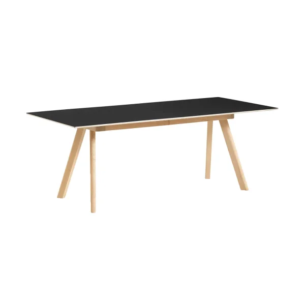 HAY CPH30 2.0 Extendable dining table 90x200 cm Black linoleum-lacquered oak