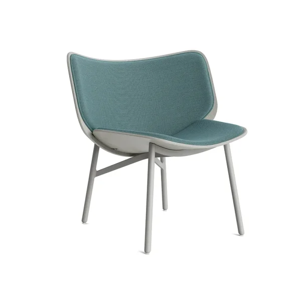 HAY Dapper lounge chair Aqua-dusty grey oak-grey frame