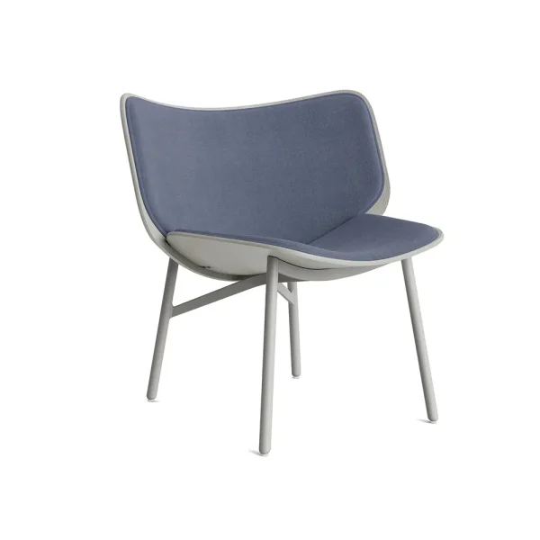 HAY Dapper lounge chair Blueberry-dusty grey oak-grey frame