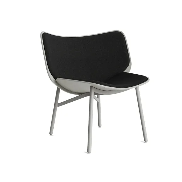 HAY Dapper lounge chair Steelcut 190 black-dusty grey oak-grey frame