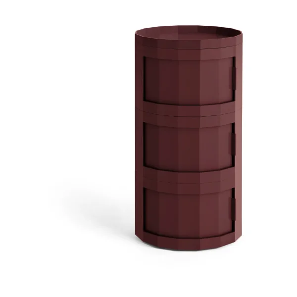 HAY Facet Cabinet 30 side table Burgundy