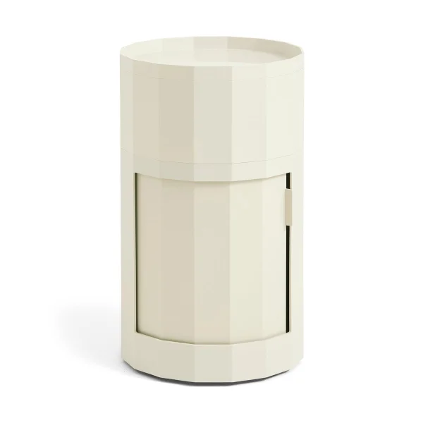 HAY Facet Cabinet high side table feet/wheels 66 cm Eggshell