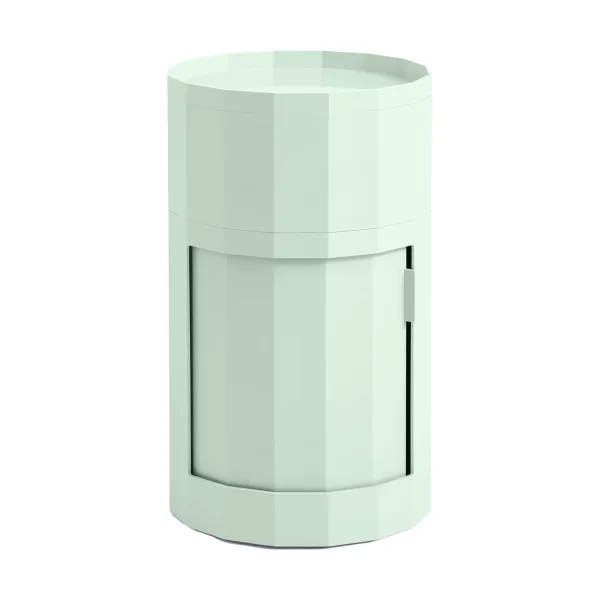 HAY Facet Cabinet high side table feet/wheels 66 cm Soft mint