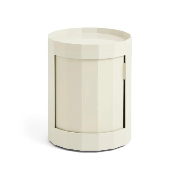 HAY Facet Cabinet low side table feet/wheels 49 cm Eggshell