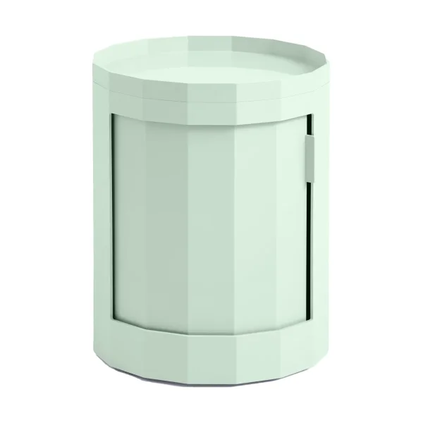 HAY Facet Cabinet low side table feet/wheels 49 cm Soft mint