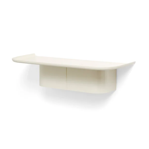 HAY Korpus 4 hook wallshelf M Cream