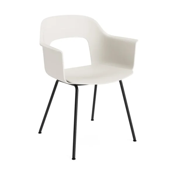 HAY Layout Armchair 211 armchair Cream white-black lacquered steel