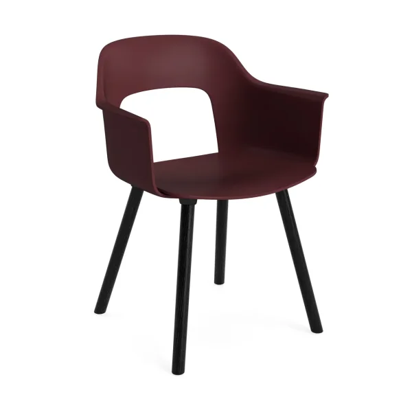 HAY Layout Armchair 221 armchair Bordeaux-black lacquered oak