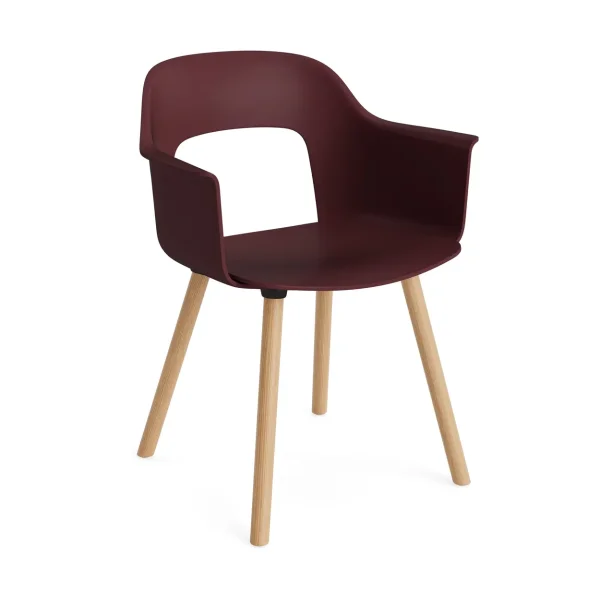 HAY Layout Armchair 221 armchair Bordeaux-lacquered oak