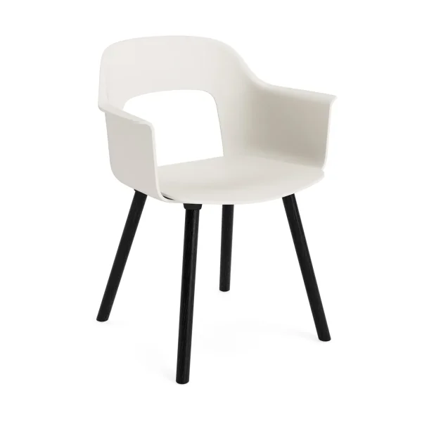 HAY Layout Armchair 221 armchair Cream white-black lacquered oak