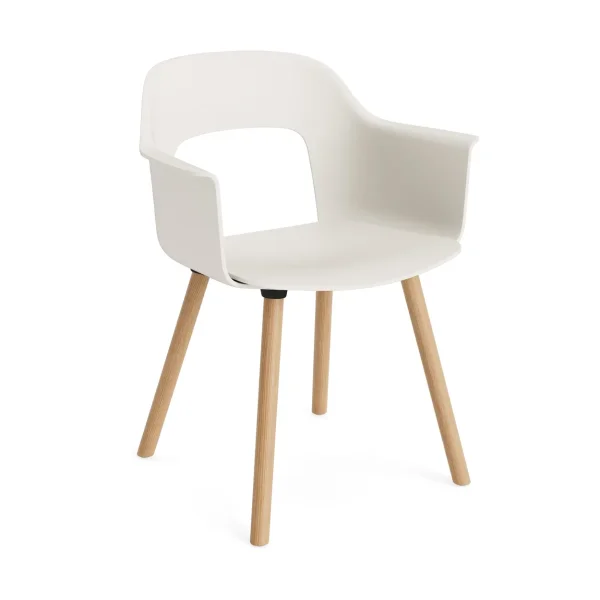 HAY Layout Armchair 221 armchair Cream white-lacquered oak