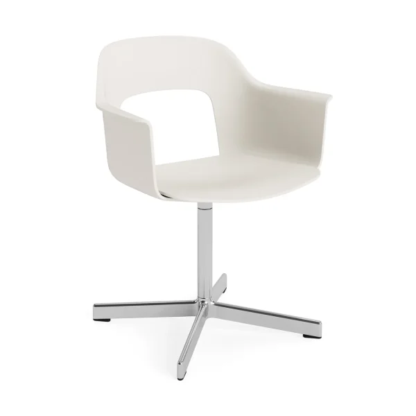 HAY Layout Armchair 231 office chair Cream white-polished aluminium 4 star swivel base