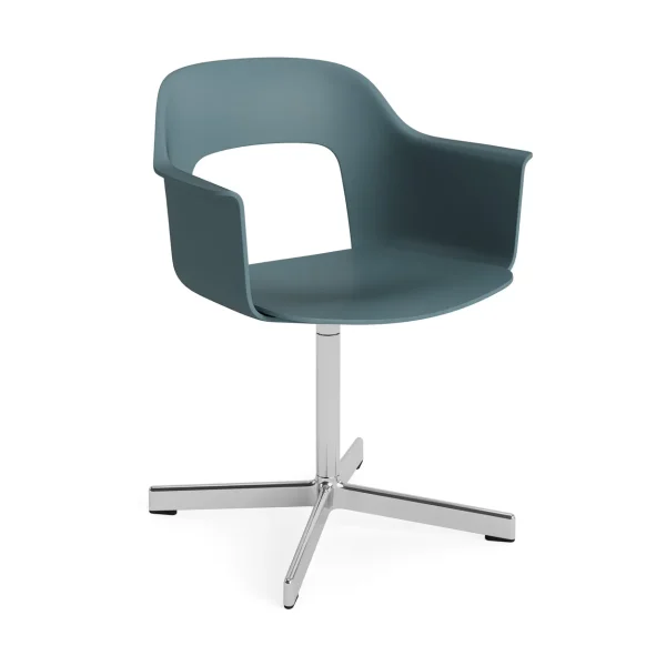 HAY Layout Armchair 231 office chair Ocean-polished aluminium 4-star swivel base