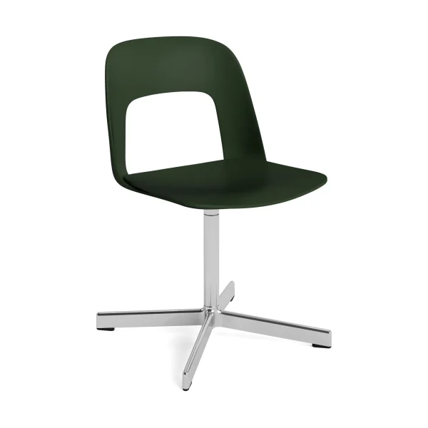 HAY Layout Chair 131 chair Bottle green-polished aluminium