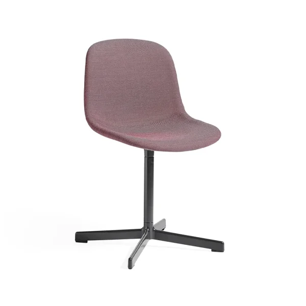 HAY Neu 10 Upholstery chair Red-swivel base soft black