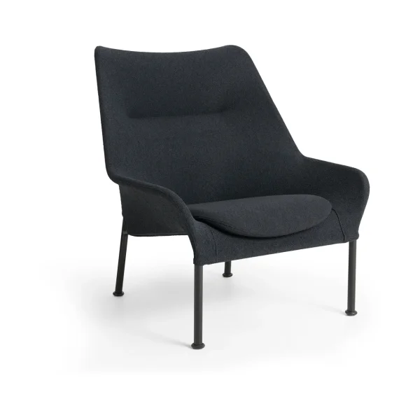 HAY O2 Lounge Chair armchair Soft black-svartlackerad steel