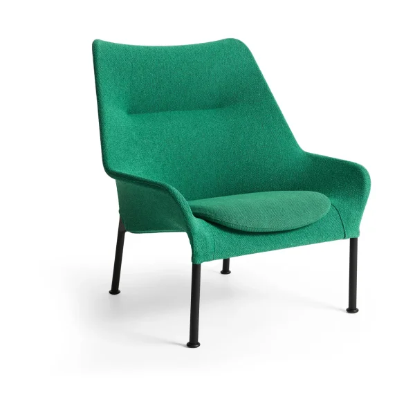 HAY O2 Lounge Chair armchair Soft green-black lacquered steel