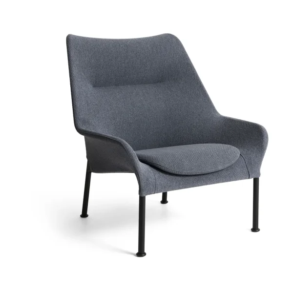 HAY O2 Lounge Chair armchair Soft grey-black lacquered steel