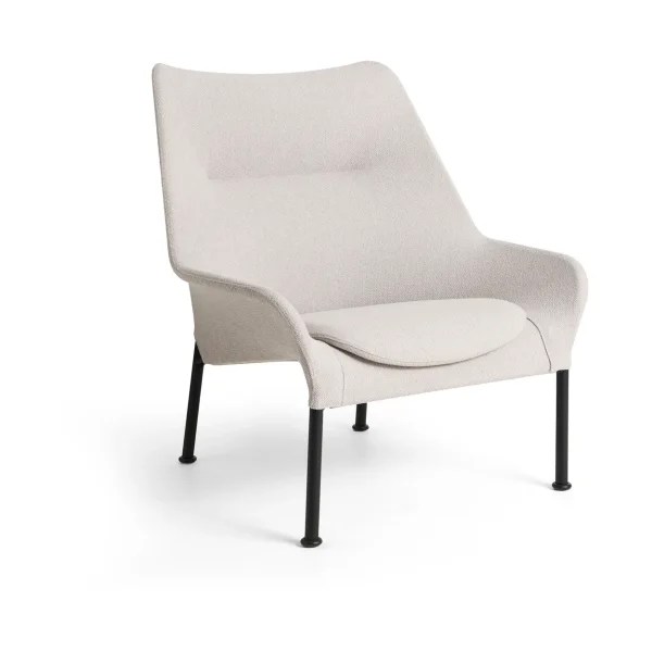 HAY O2 Lounge Chair armchair Soft light grey black lacquered steel