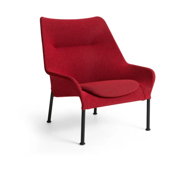 HAY O2 Lounge Chair armchair Soft red-black lacquered steel