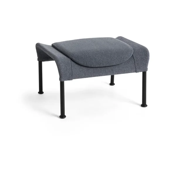 HAY O2 Ottoman footstool Soft grey-black lacquered steel