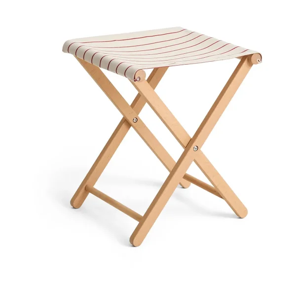 HAY Outdoor Market folding stool Beige-red