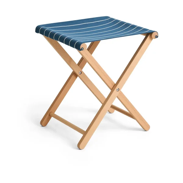 HAY Outdoor Market folding stool Blue-beige