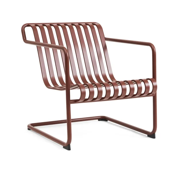 HAY Palissade Cantilever Low lounge armchair Iron red