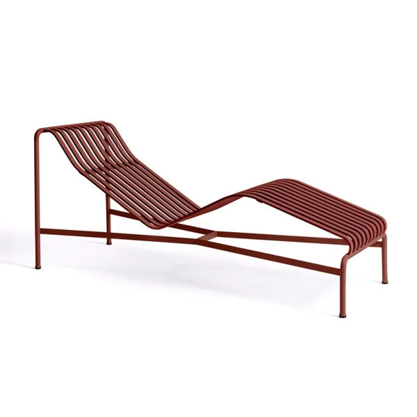 HAY Palissade chaise lounge Iron red