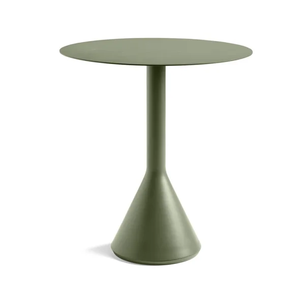 HAY Palissade Cone round coffee table Olive, ø70