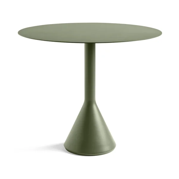 HAY Palissade Cone round coffee table Olive, ø90